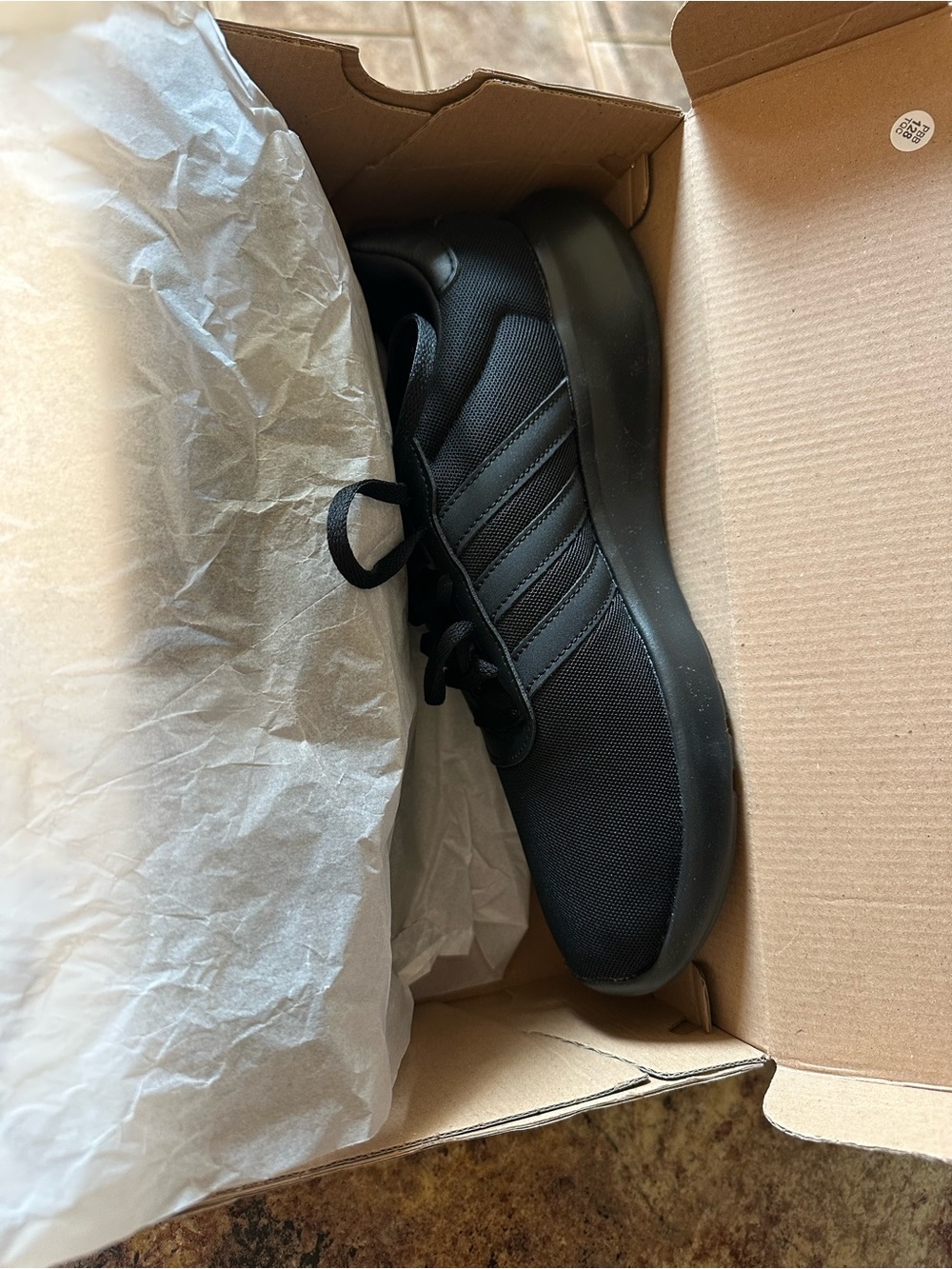 adidas Men's Black Lightweight Athletic Sneakers